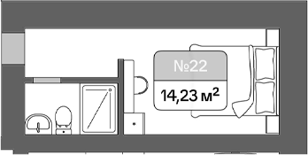 Планировка 14.23 м²