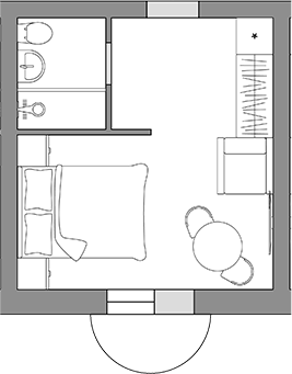 Планировка 22.7 м²