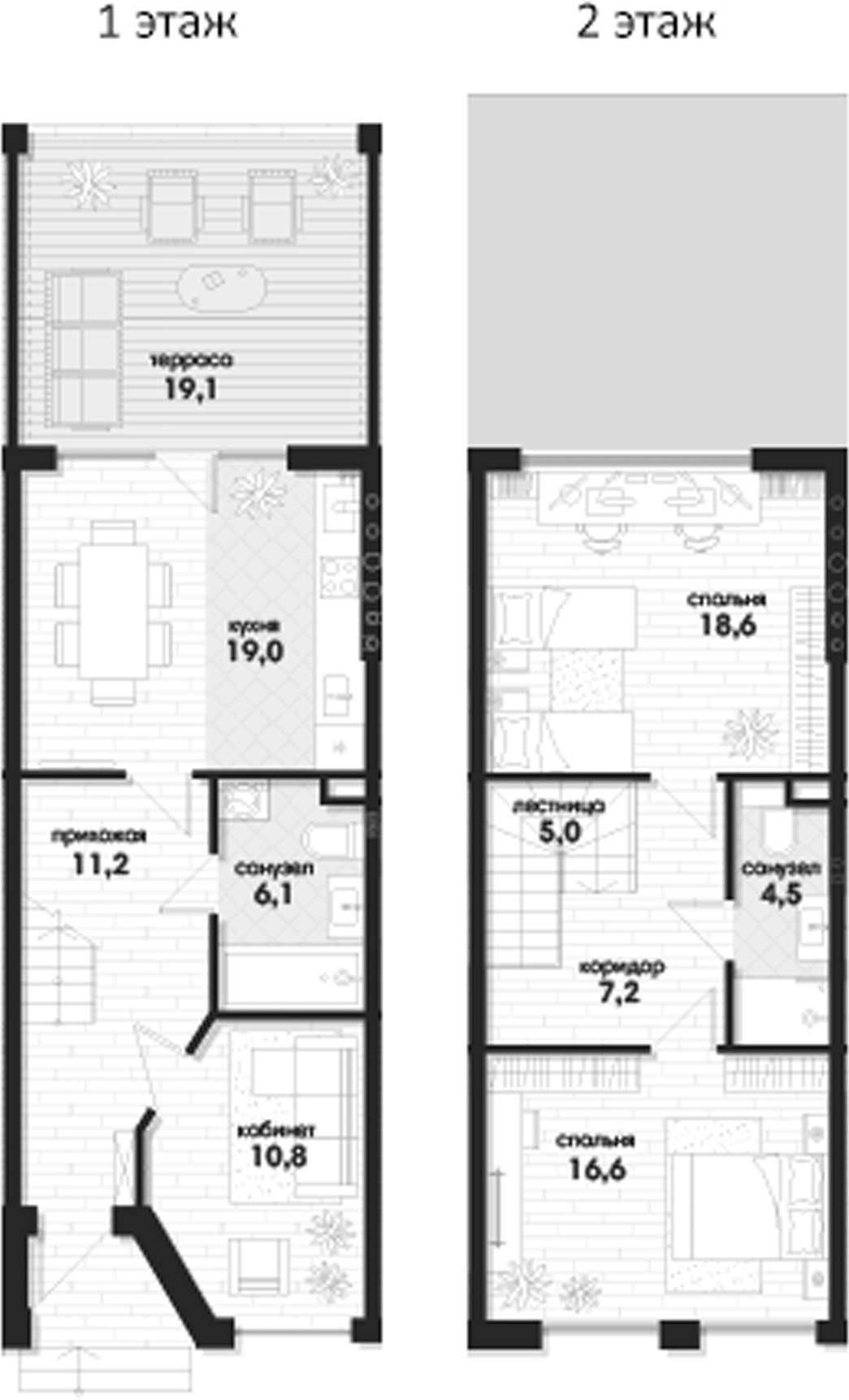 Планировка 98.6 м²