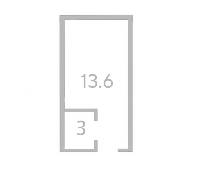Квартира · 13.6 м²
