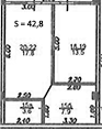 Планировка 42.8 м²