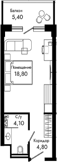 Планировка 27.7 м²