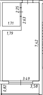 Планировка 28.35 м²