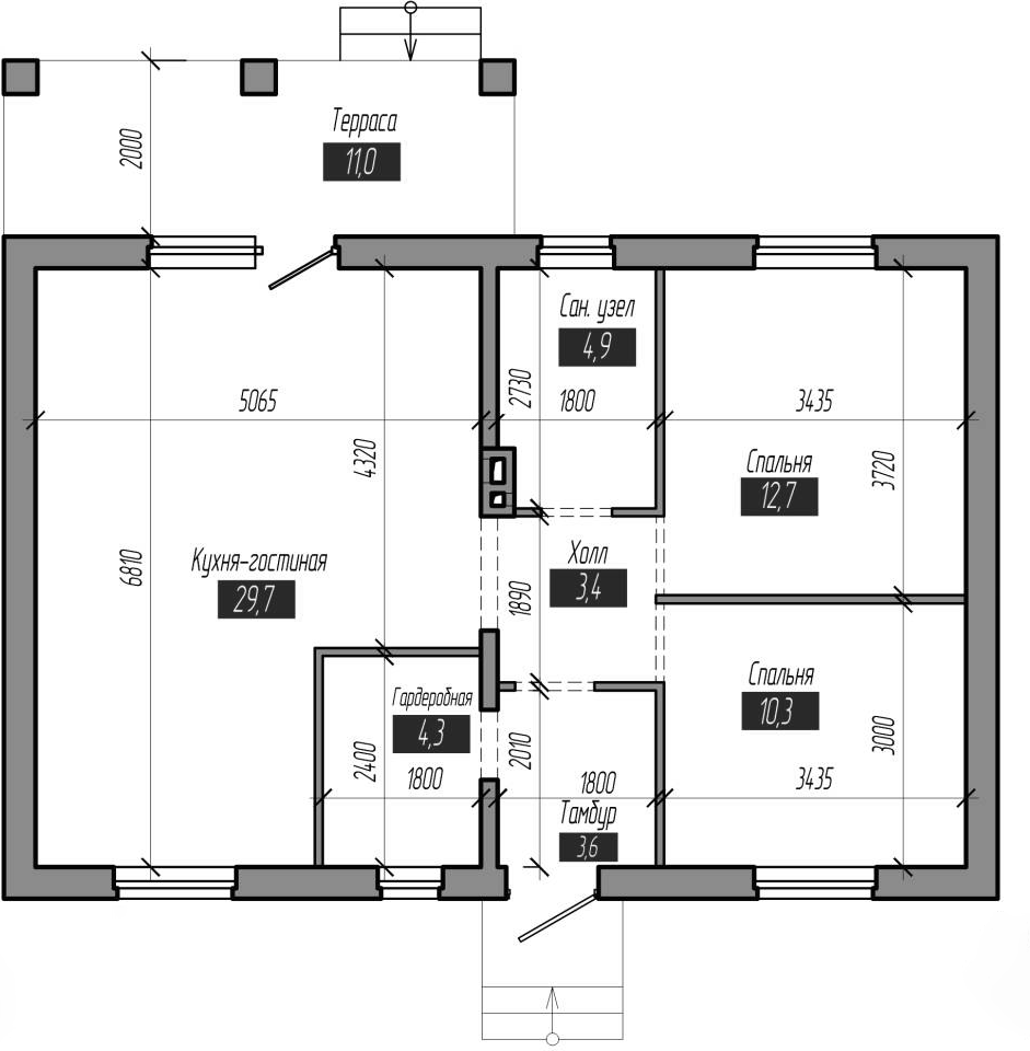 Планировка 104.6 м²
