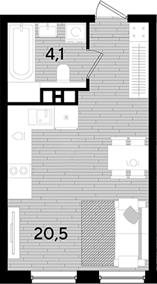 Планировка 24.6 м²