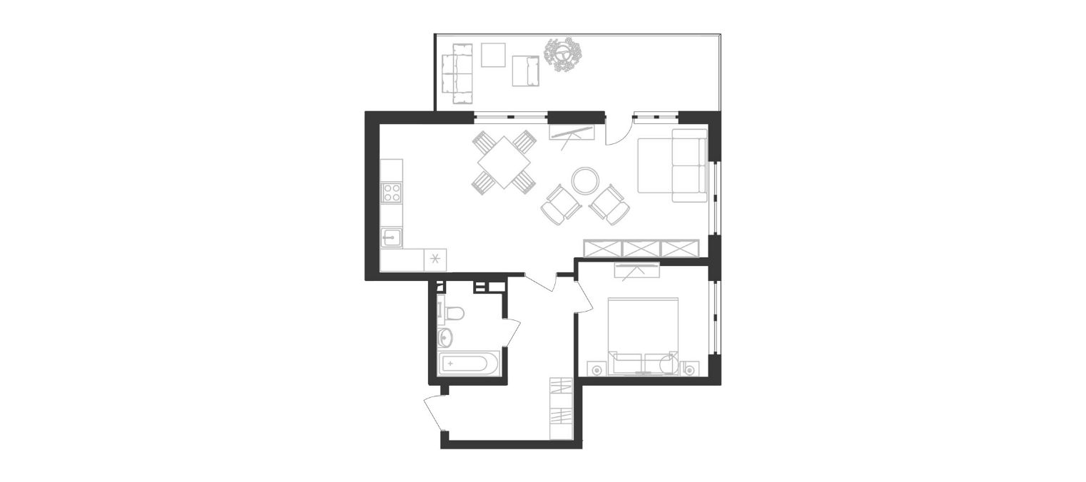 Планировка 59.21 м²