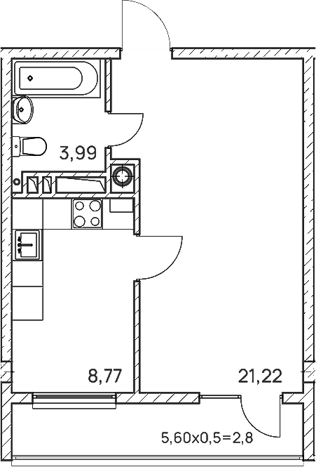 1-комн. · 31.18 м²