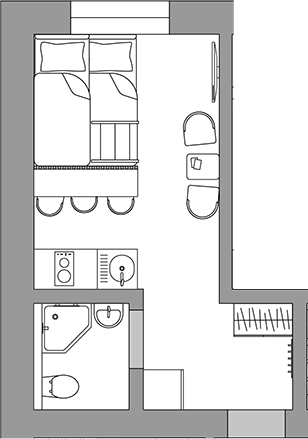 Планировка 21 м²