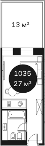 Планировка 26.64 м²