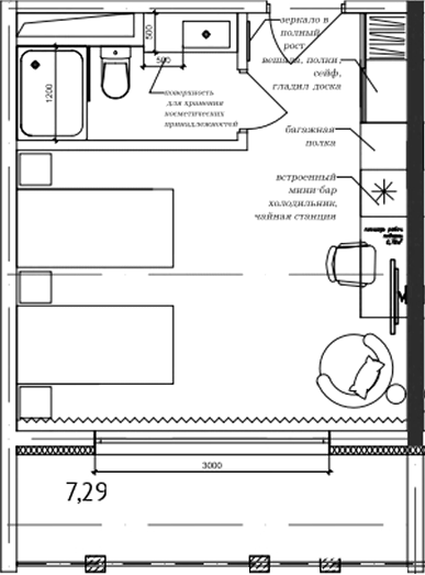 Планировка 26.61 м²