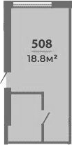 Планировка 18.8 м²