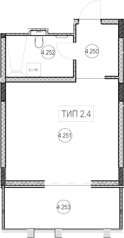 Студия · 30.8 м²