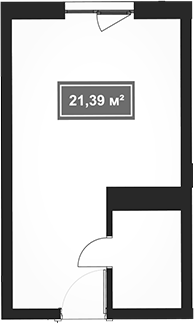 Планировка 21.39 м²