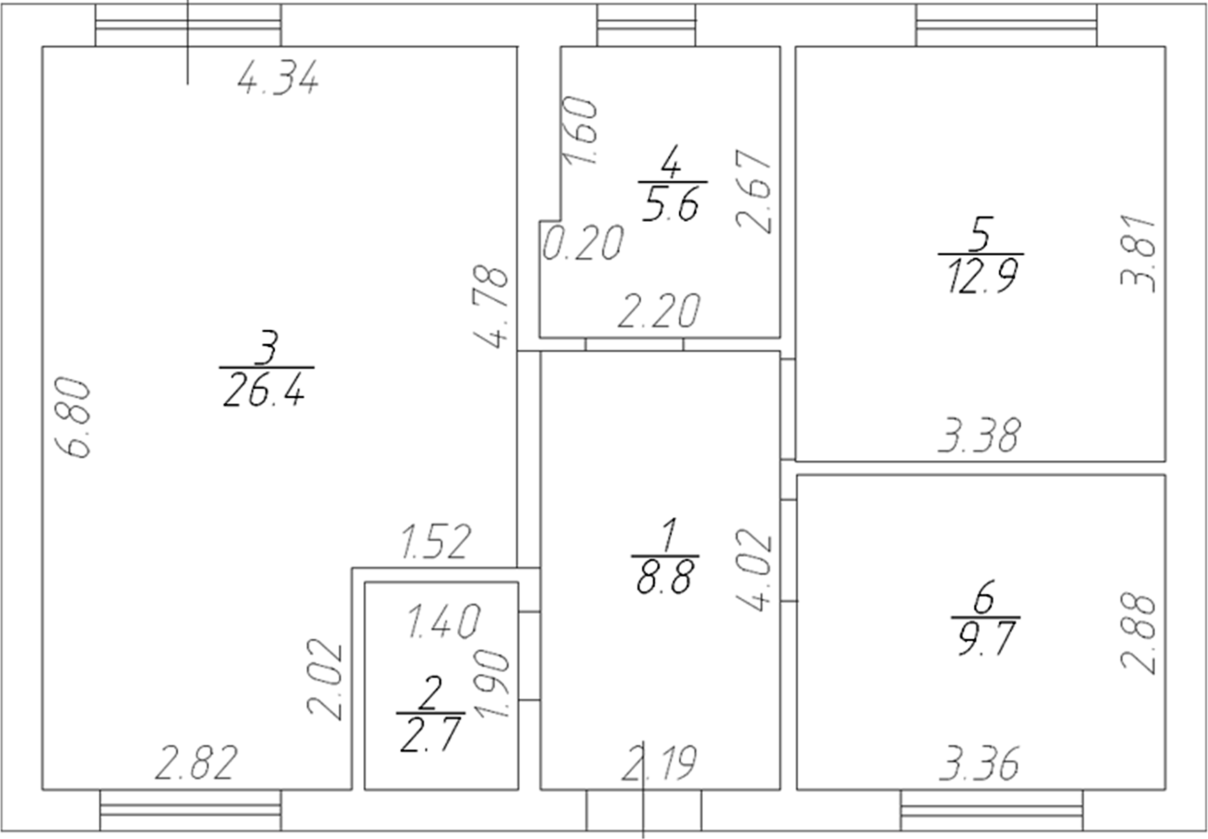 Планировка 70 м²
