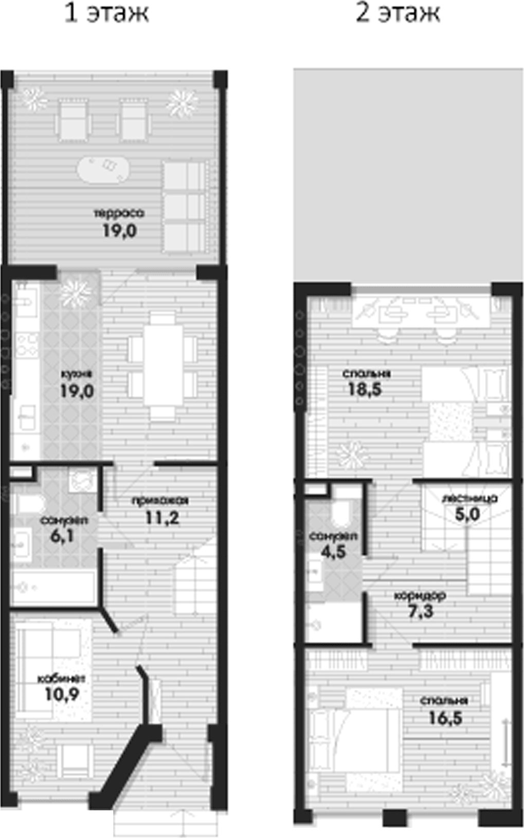 Планировка 99.6 м²