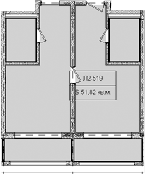 Планировка 51.82 м²