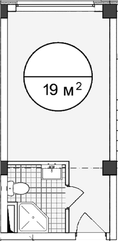 Планировка 19 м²
