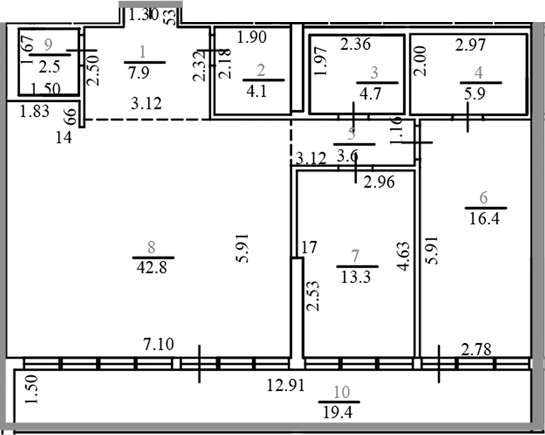 Планировка 101.2 м²