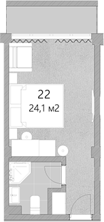 Планировка 24.1 м²
