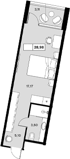 Студия · 25.87 м²