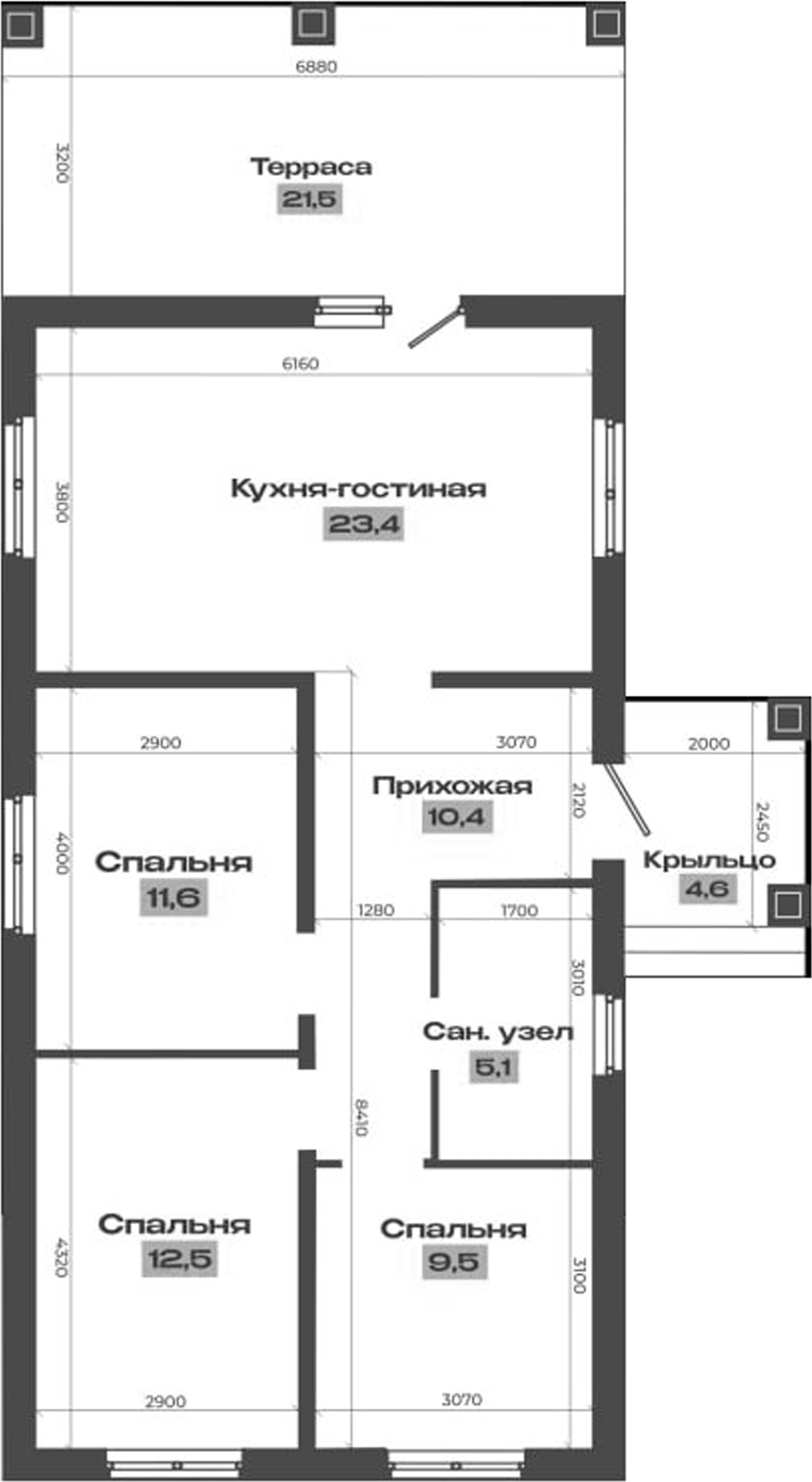 Планировка 79.15 м²