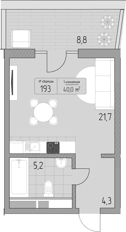 Планировка 31.2 м²