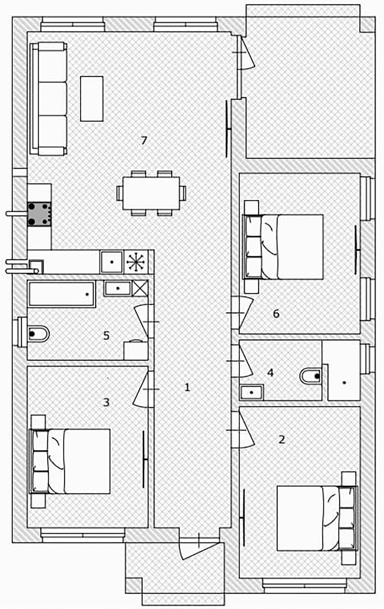 Планировка 104 м²