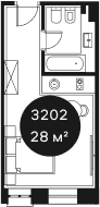Планировка 27.53 м²