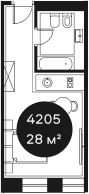 Продается 1-комн. квартира, 28.03 м²
