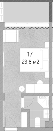 Планировка 23.8 м²