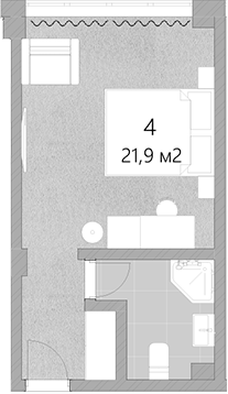 Планировка 21.9 м²