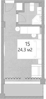 Планировка 24.3 м²