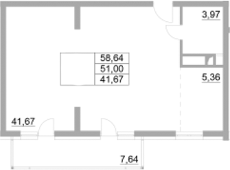 Продается 1-комн. квартира, 51 м²