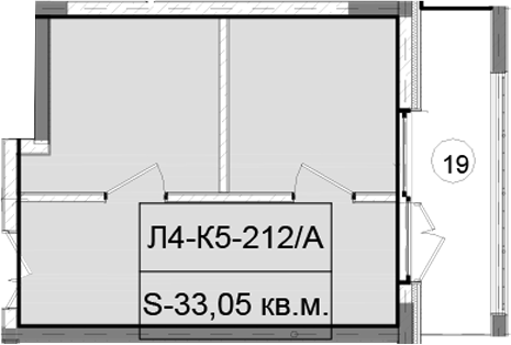 Планировка 33.05 м²