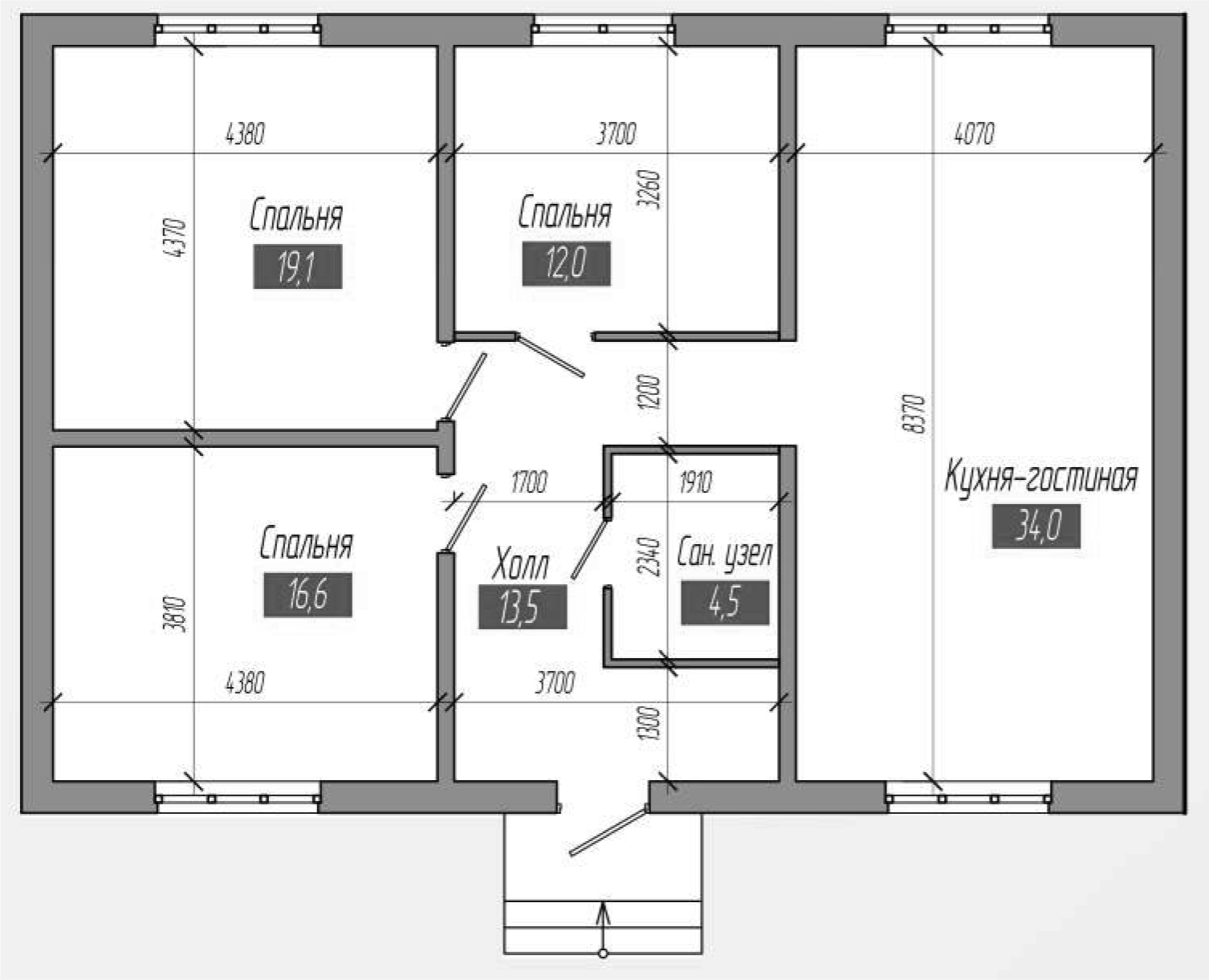 Планировка 95 м²