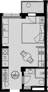 Продается 1-комн. квартира, 26.6 м²