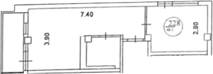 Планировка 40.1 м²