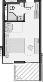 Студия · 20.6 м²