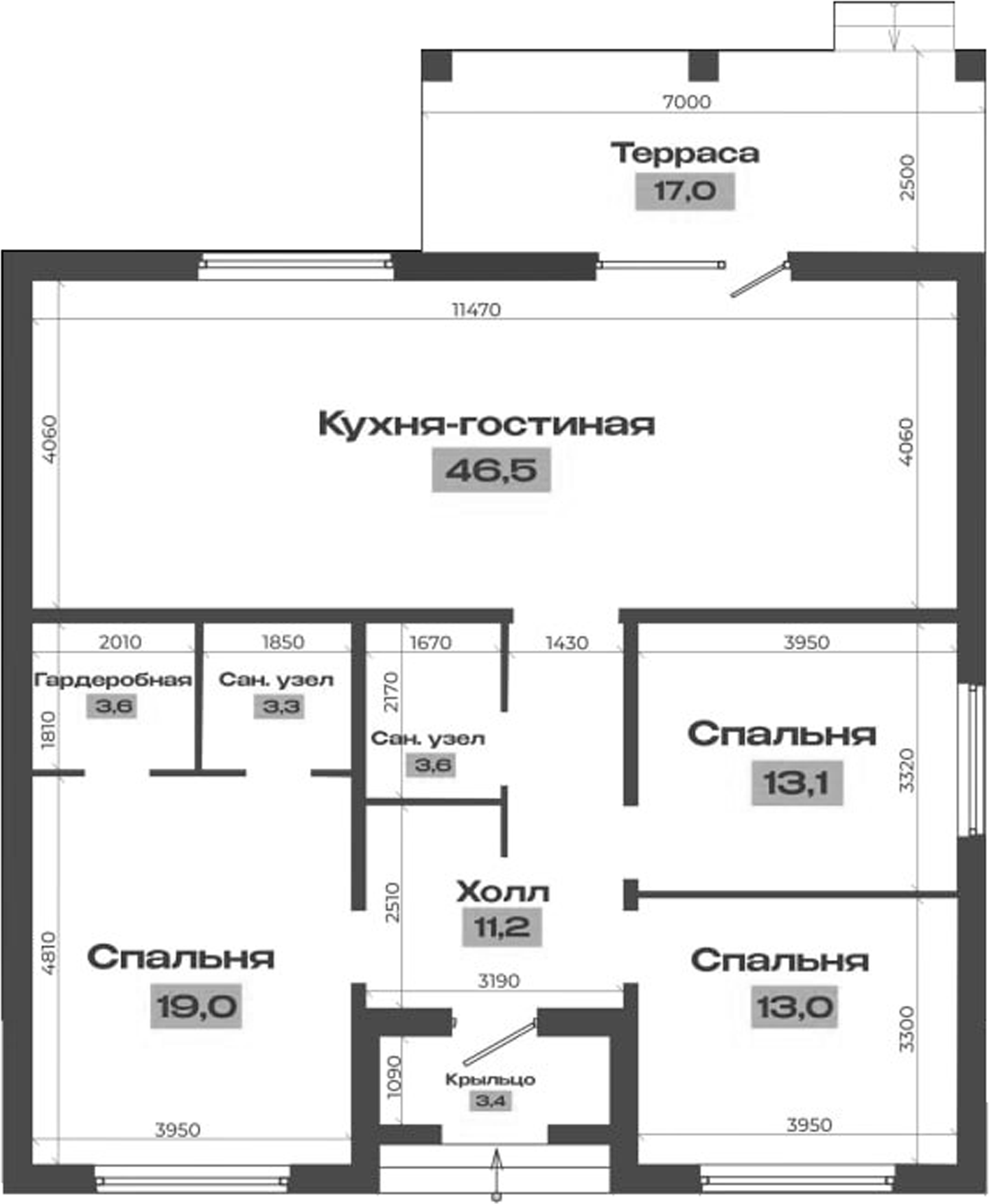 Планировка 118.4 м²