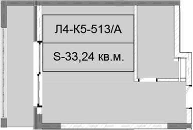 Планировка 33.24 м²