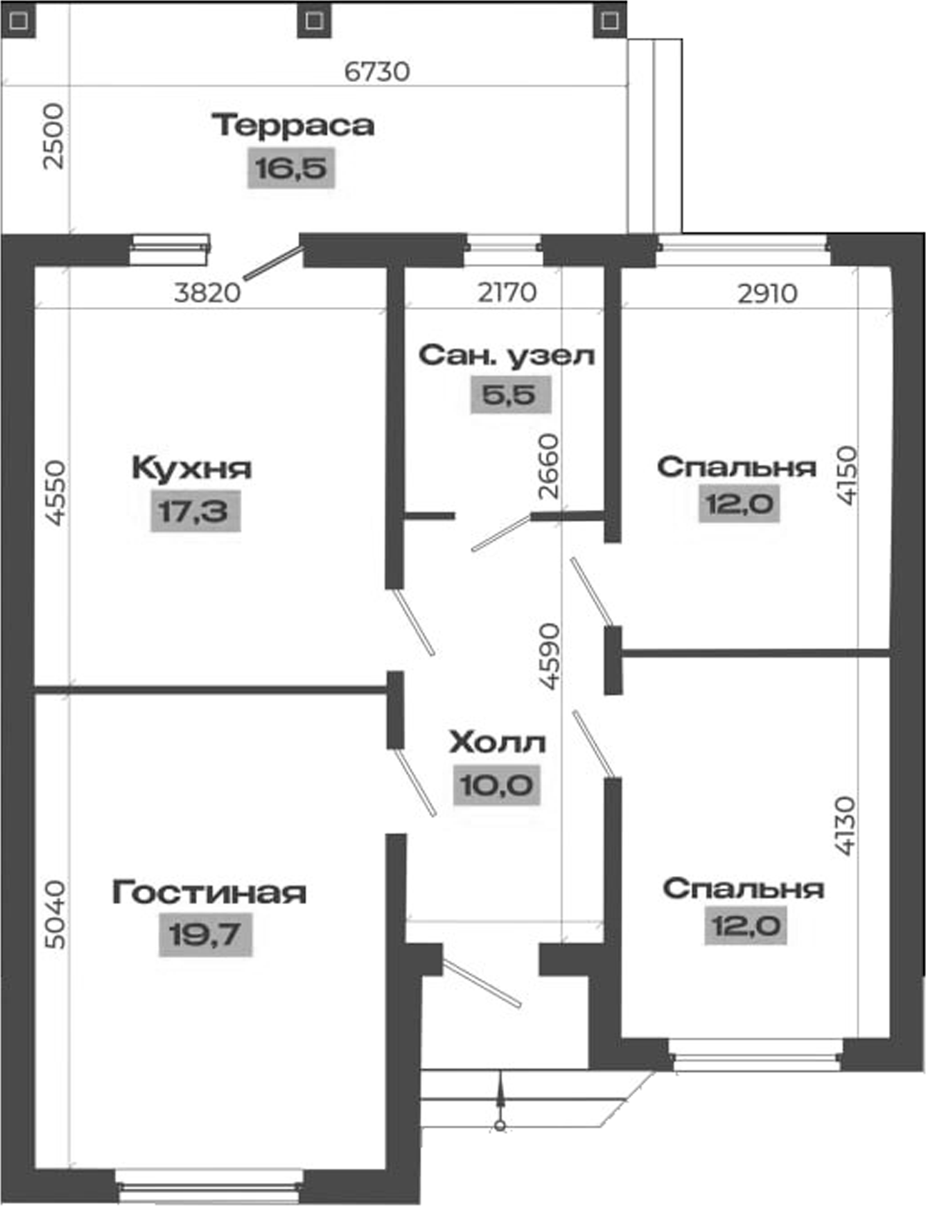 Планировка 78.55 м²