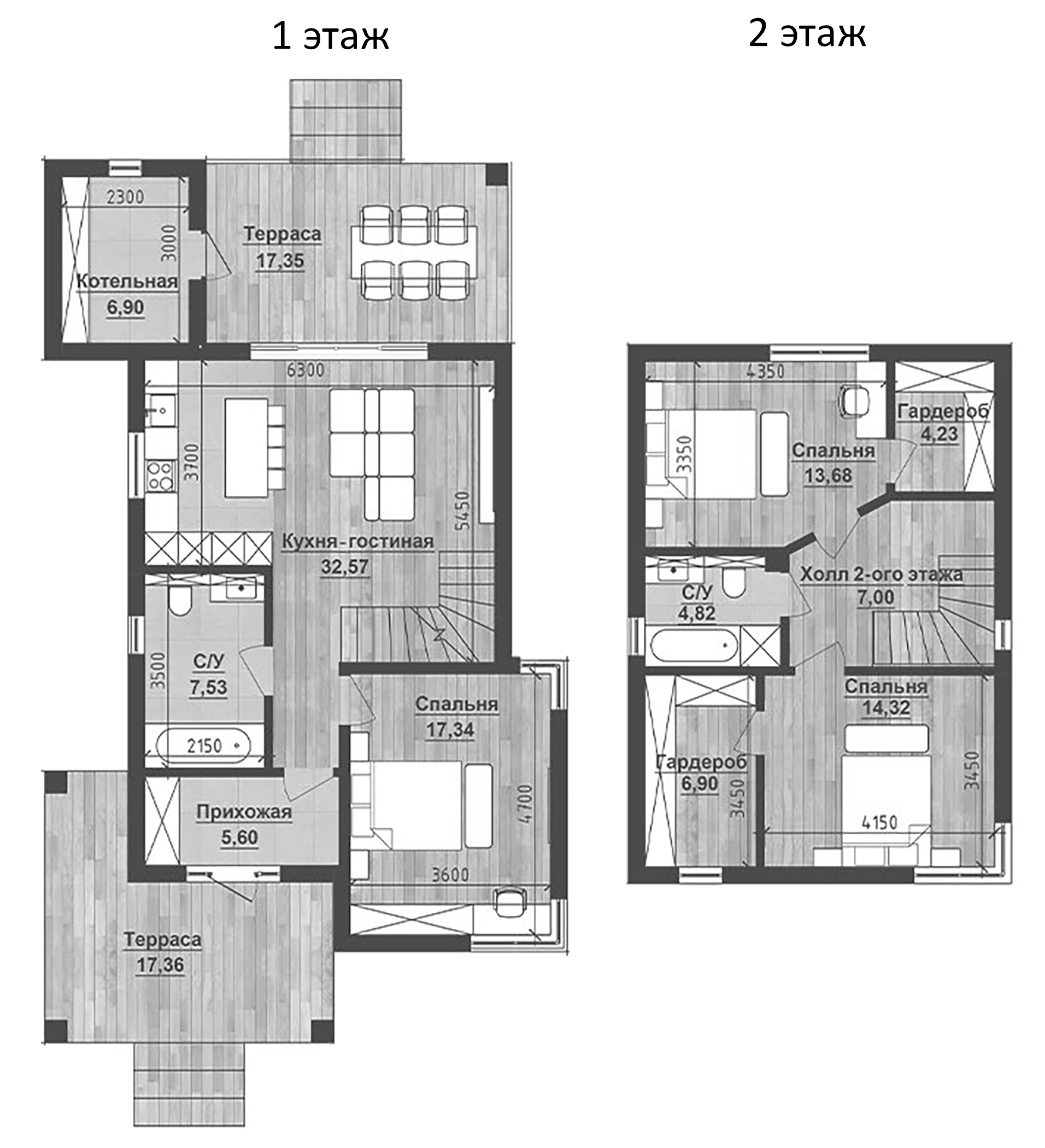 Планировка 121.29 м²