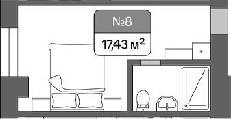 Планировка 17.43 м²