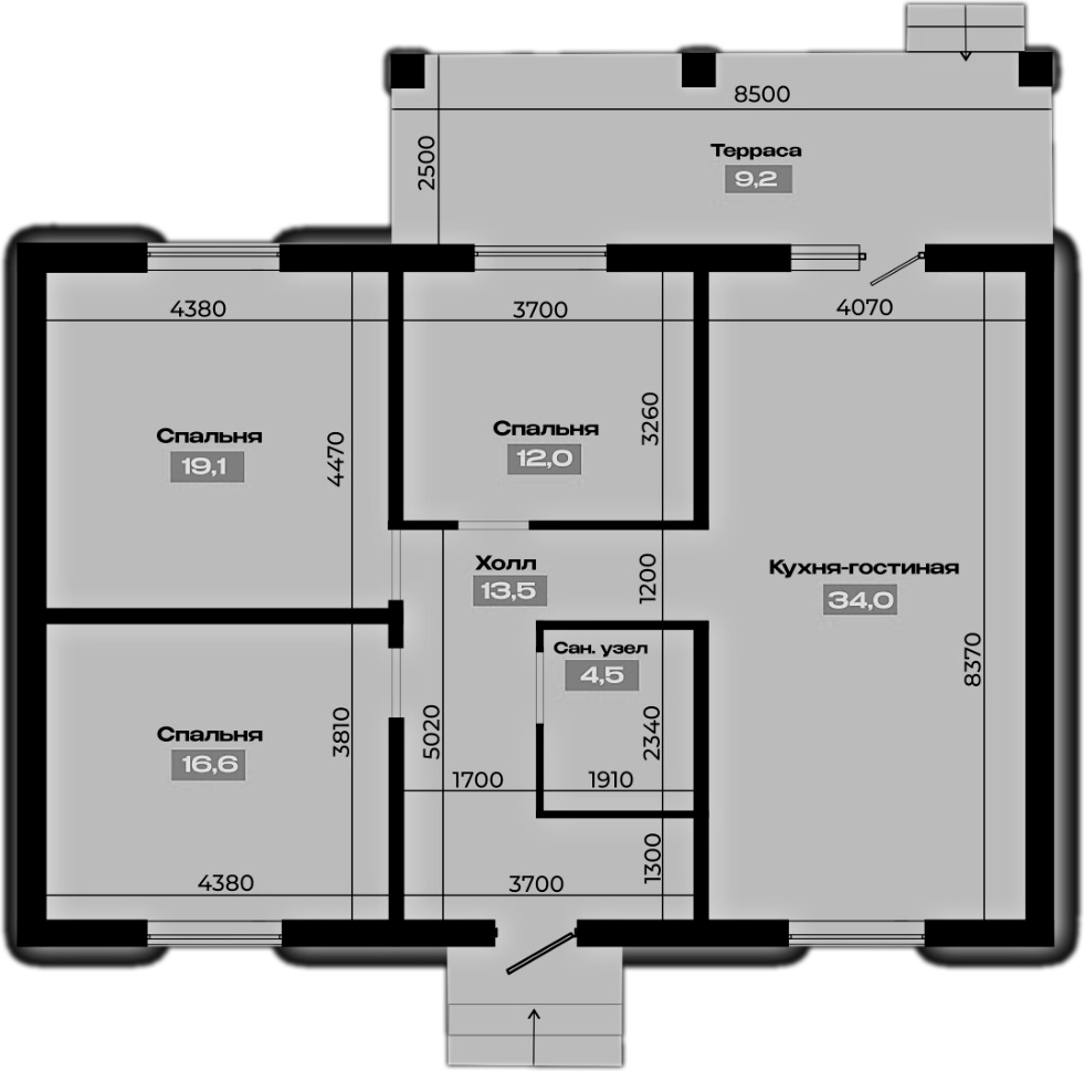 Планировка 105.5 м²