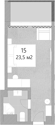 Планировка 23.5 м²