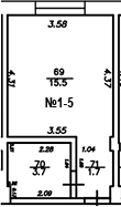 Студия · 20.9 м²