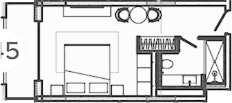 Планировка 44.1 м²