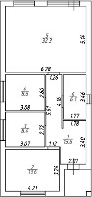 Планировка 85 м²