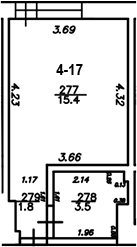 Планировка 20.7 м²