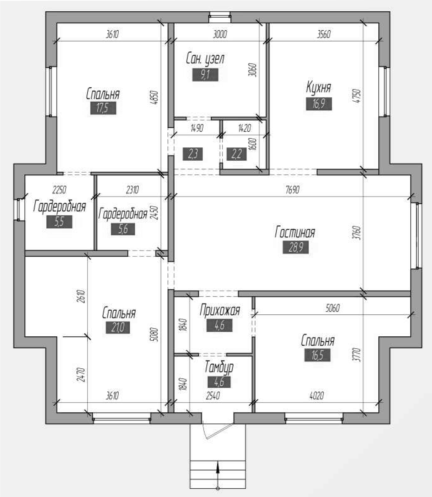 Планировка 127.9 м²